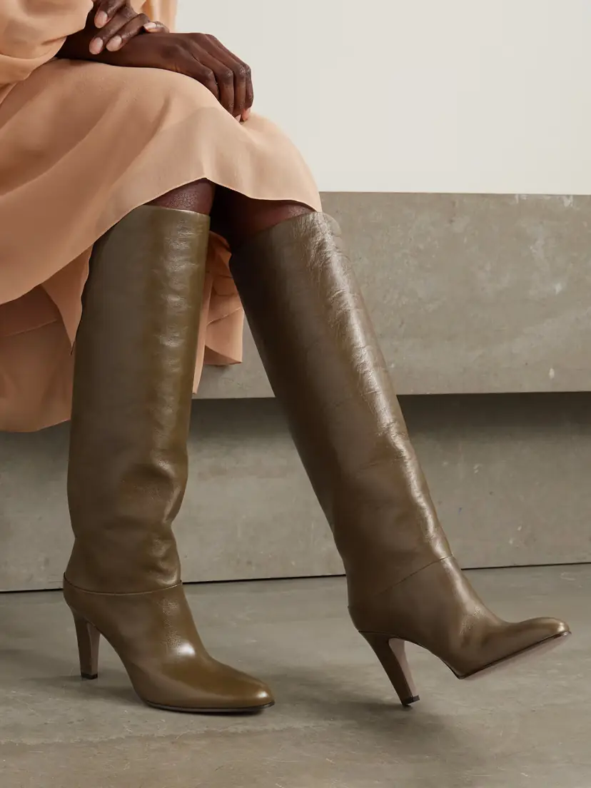 Chloé Eve Textured-leather Knee Boots | Thumbnail 2 Chloé Eve Textured-leather Knee Boots | Thumbnail 2