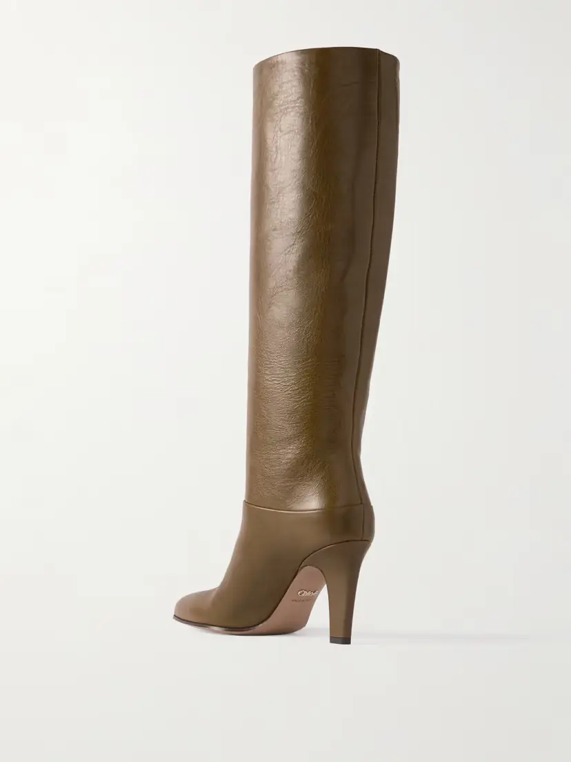 Chloé Eve Textured-leather Knee Boots | Thumbnail 3 Chloé Eve Textured-leather Knee Boots | Thumbnail 3