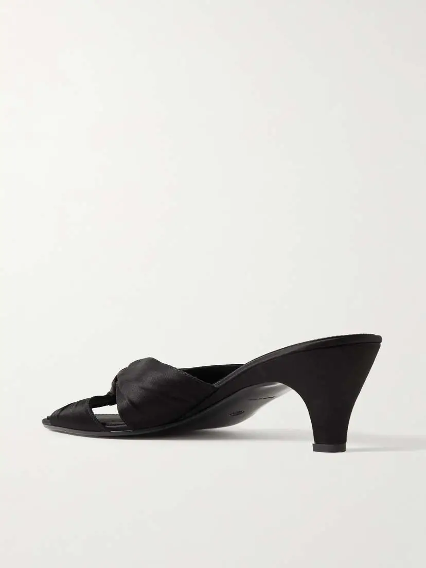 The Row Knotted Satin Mules | Thumbnail 3