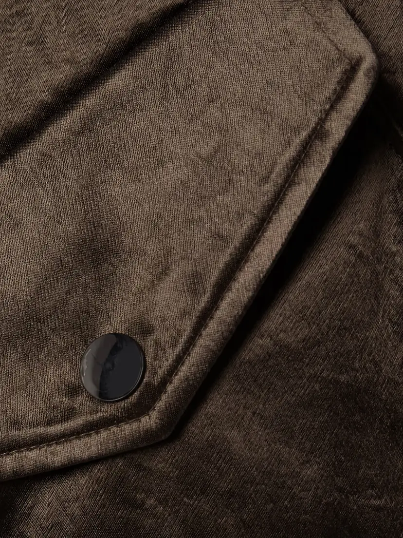 Max Mara Imelde Oversized Hammered-satin Bomber Jacket | Thumbnail 5