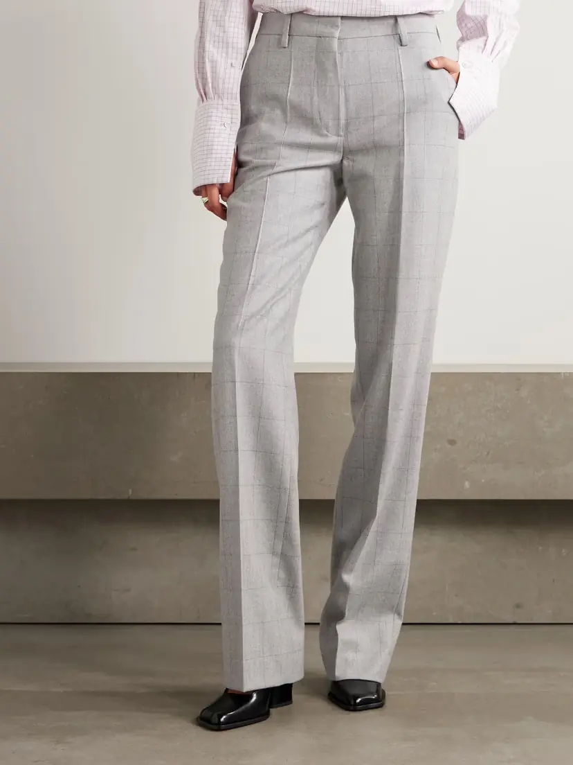 Dries Van Noten Checked Wool-flannel Straight-leg Pants | Thumbnail 3