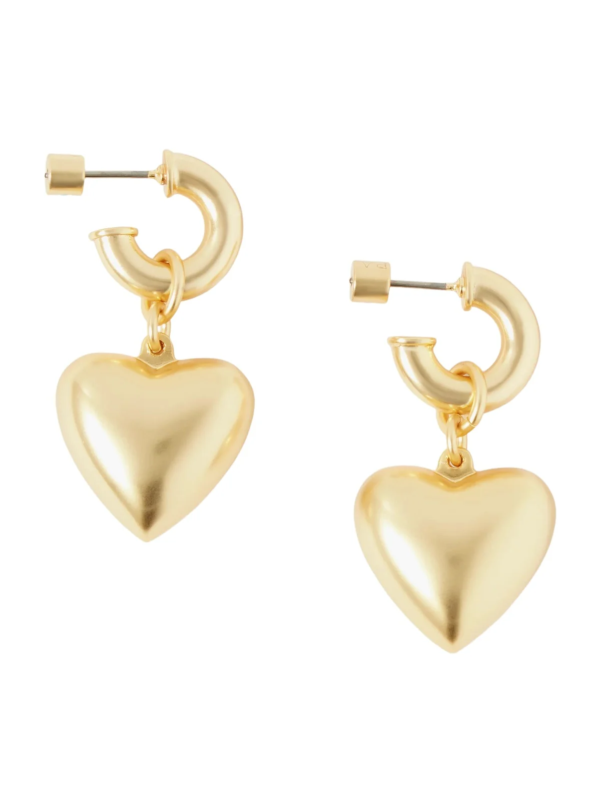 Heart & Soul Gold-tone Hoop Earrings Heart & Soul Gold-tone Hoop Earrings