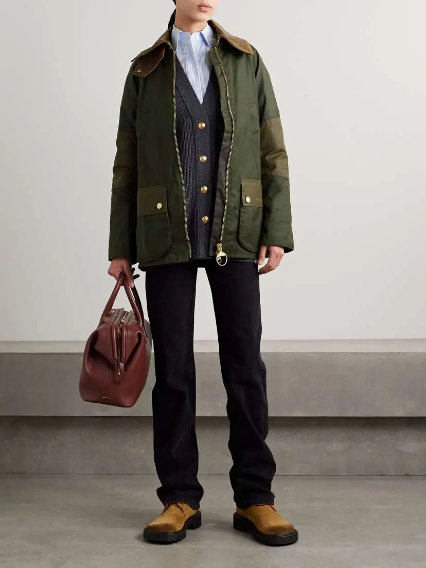 Barbour Allerston Corduroy-trimmed Waxed-cotton Jacket - UK 18 | Thumbnail 2 Barbour Allerston Corduroy-trimmed Waxed-cotton Jacket - UK 18 | Thumbnail 2