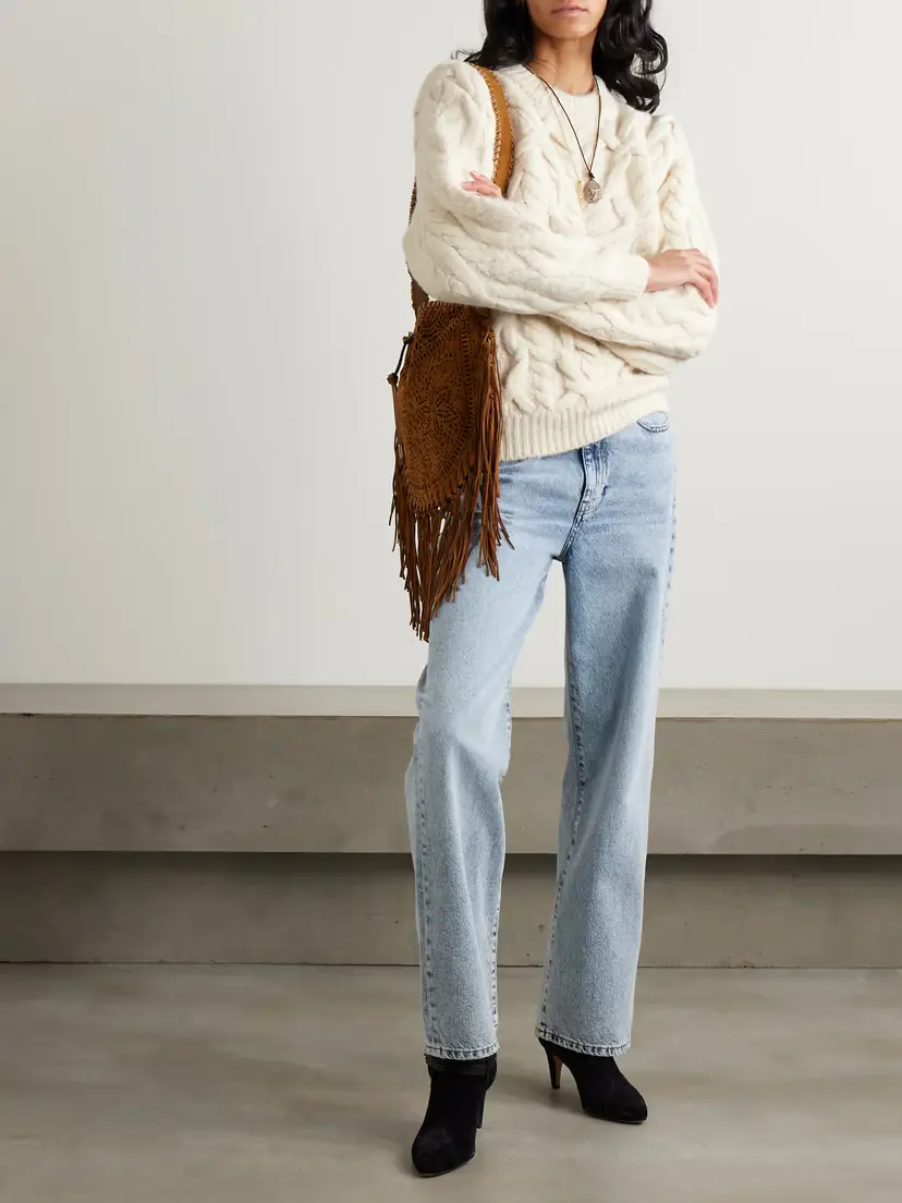 Isabel Marant Basiliane Cable-knit Wool-blend Sweater | Thumbnail 2