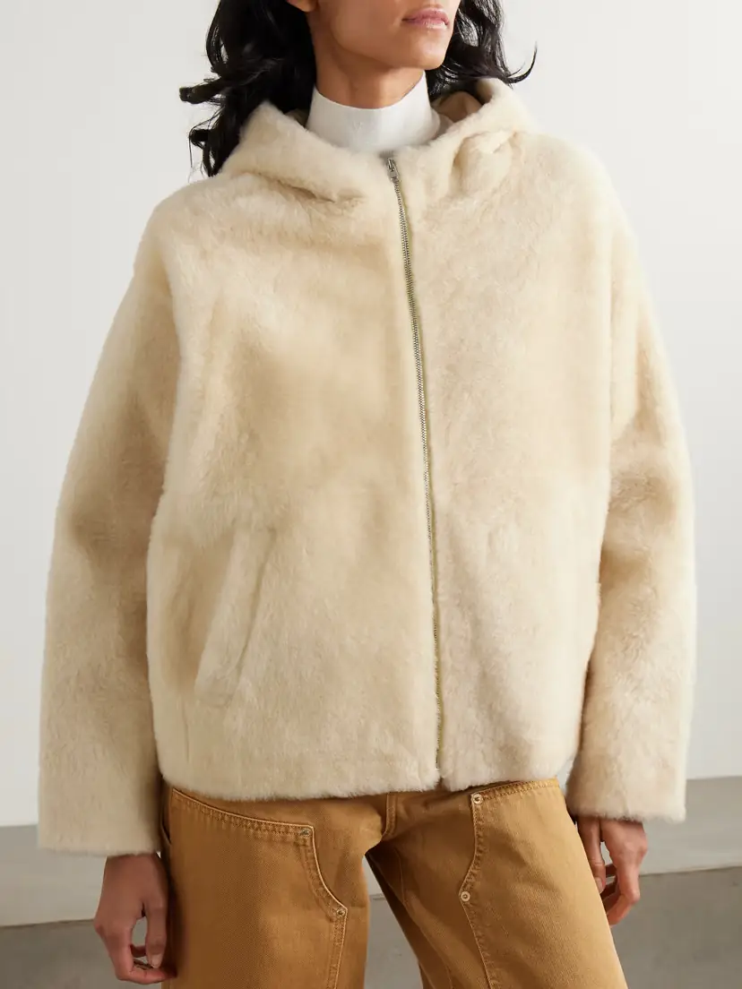 Yves Salomon Hooded Shearling Jacket | Thumbnail 3 Yves Salomon Hooded Shearling Jacket | Thumbnail 3