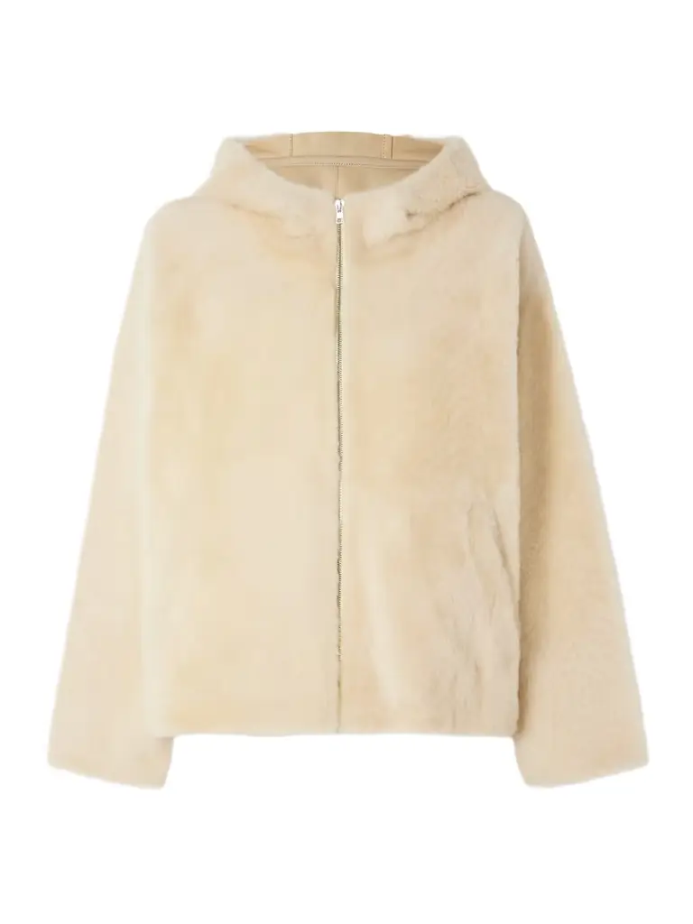 Yves Salomon Hooded Shearling Jacket | Thumbnail 1 Yves Salomon Hooded Shearling Jacket | Thumbnail 1