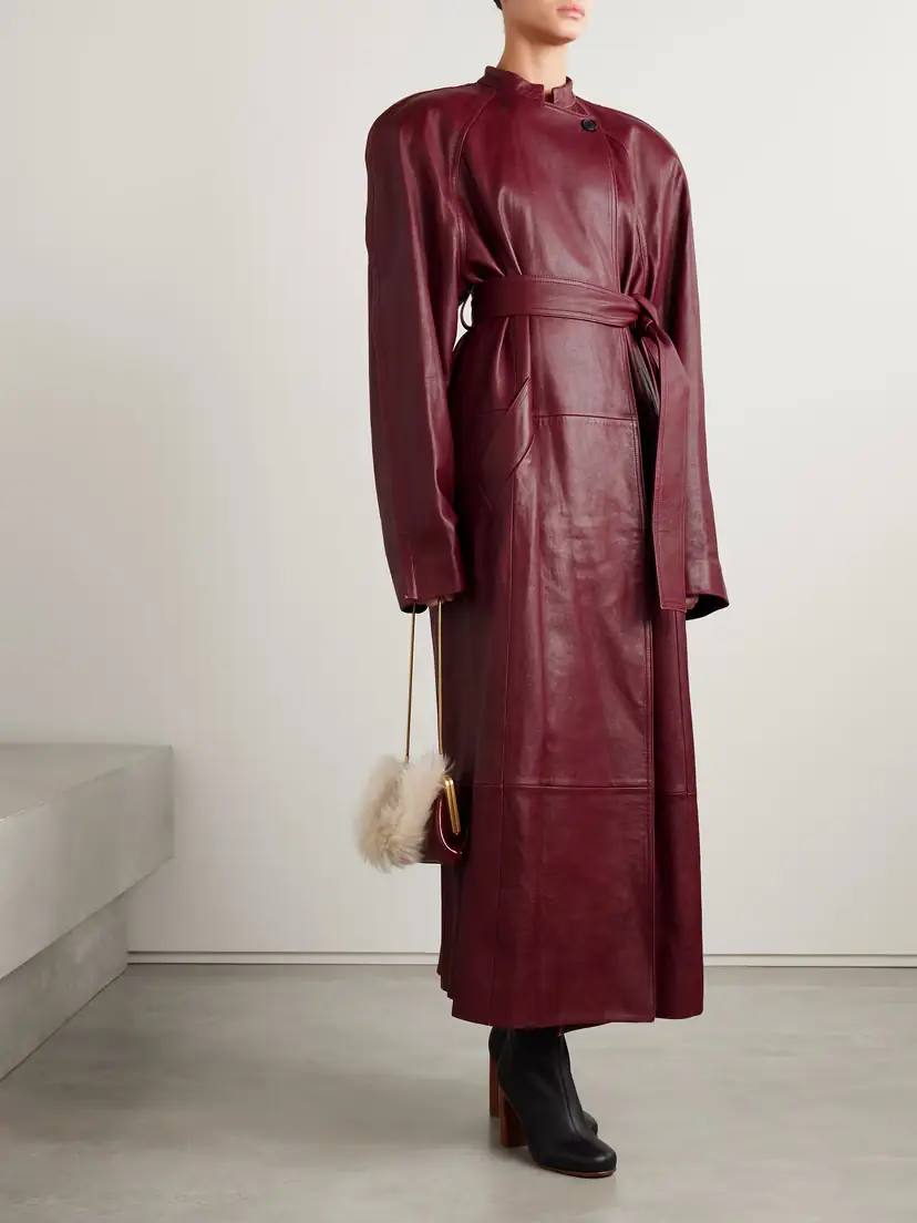 Khaite Rothen Oversized Belted Leather Coat | Thumbnail 2 Khaite Rothen Oversized Belted Leather Coat | Thumbnail 2