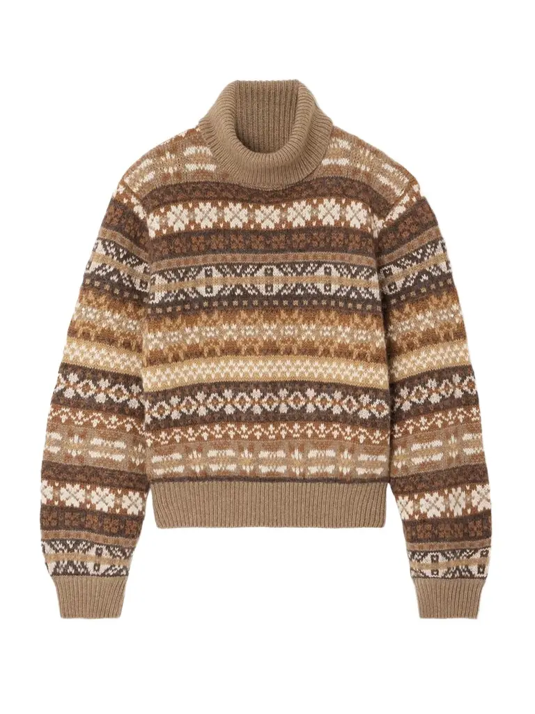 Loro Piana Scopello Striped Cashmere, Alpaca And Wool-blend Jacquard Turtleneck Sweater