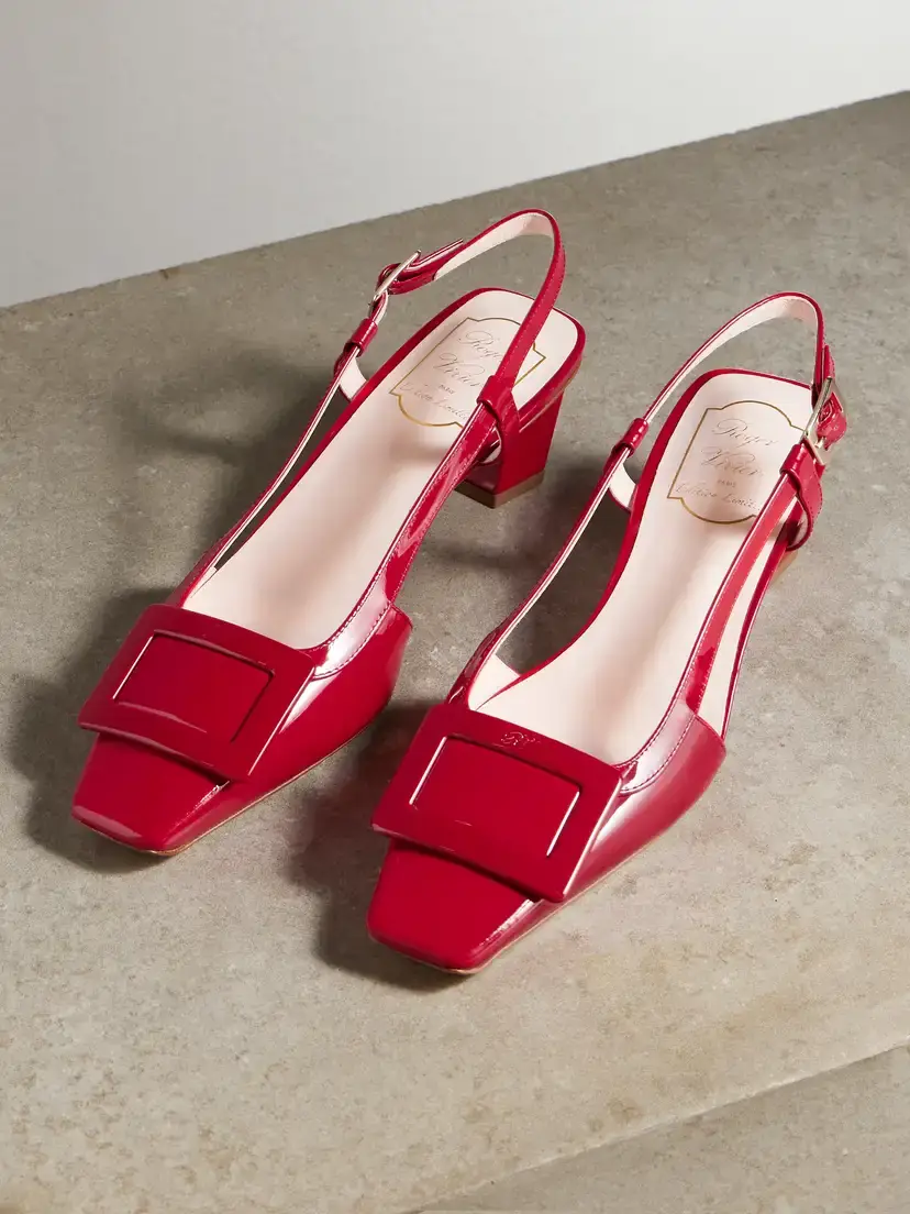 Roger Vivier Belle Vivier 45 Patent-leather Slingback Pumps | Thumbnail 5 Roger Vivier Belle Vivier 45 Patent-leather Slingback Pumps | Thumbnail 5