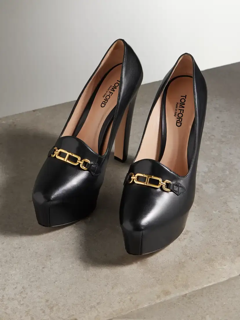 Tom Ford Embellished Leather Platform Pumps | Thumbnail 5