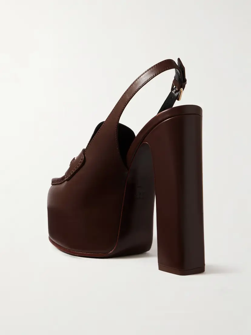 Gucci Horsebit-embellished Leather Slingback Platform Pumps | Thumbnail 3 Gucci Horsebit-embellished Leather Slingback Platform Pumps | Thumbnail 3