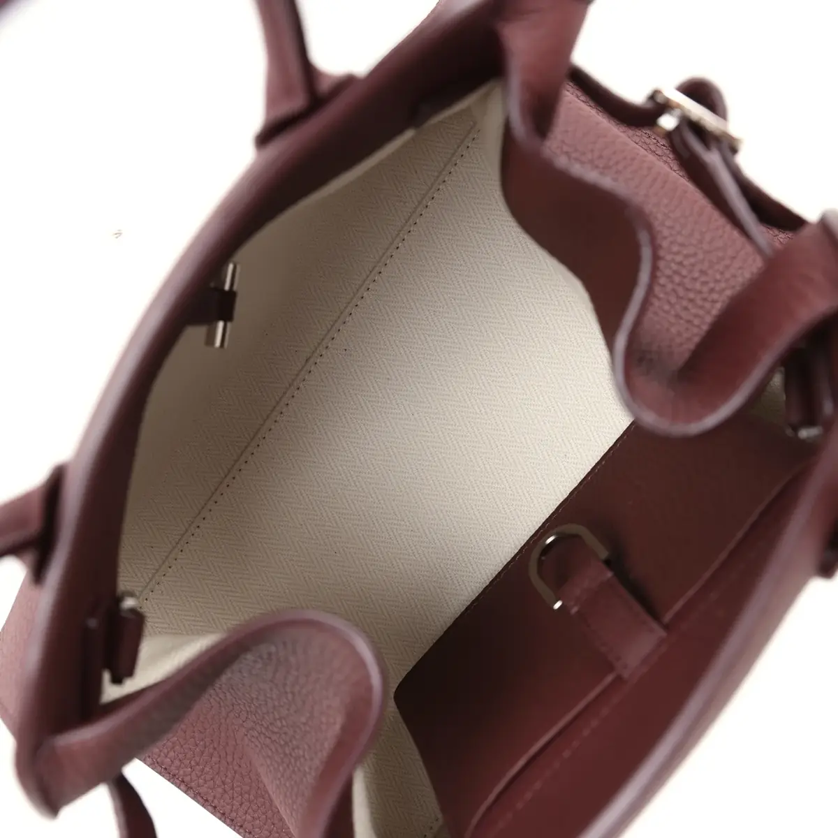 The Row The Row Soft Margaux 10 Bag Jam Grained Calfskin Silver Hardware | Thumbnail 9