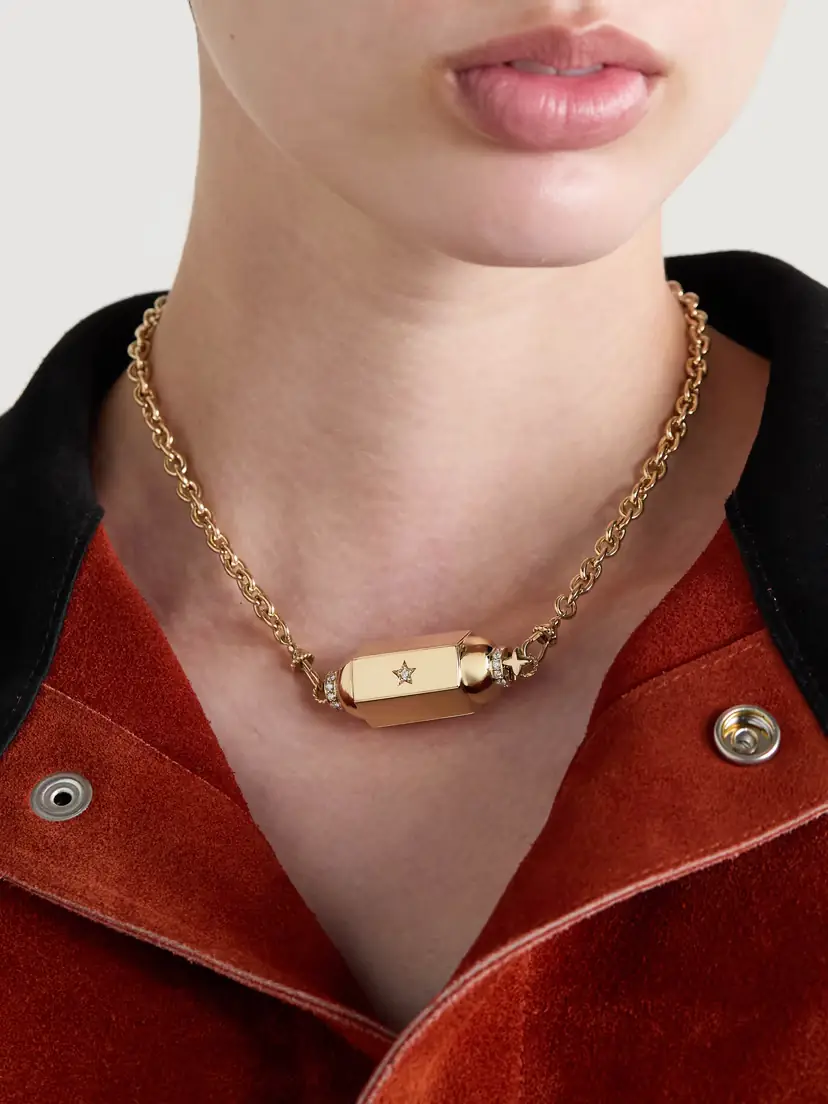 Marie Lichtenberg Jumbo Locket 18-karat Gold Diamond Necklace | Thumbnail 2 Marie Lichtenberg Jumbo Locket 18-karat Gold Diamond Necklace | Thumbnail 2