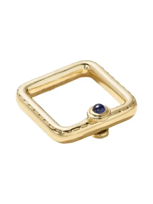 Bague Gousset 9-karat Gold, Sapphire And Diamond Ring