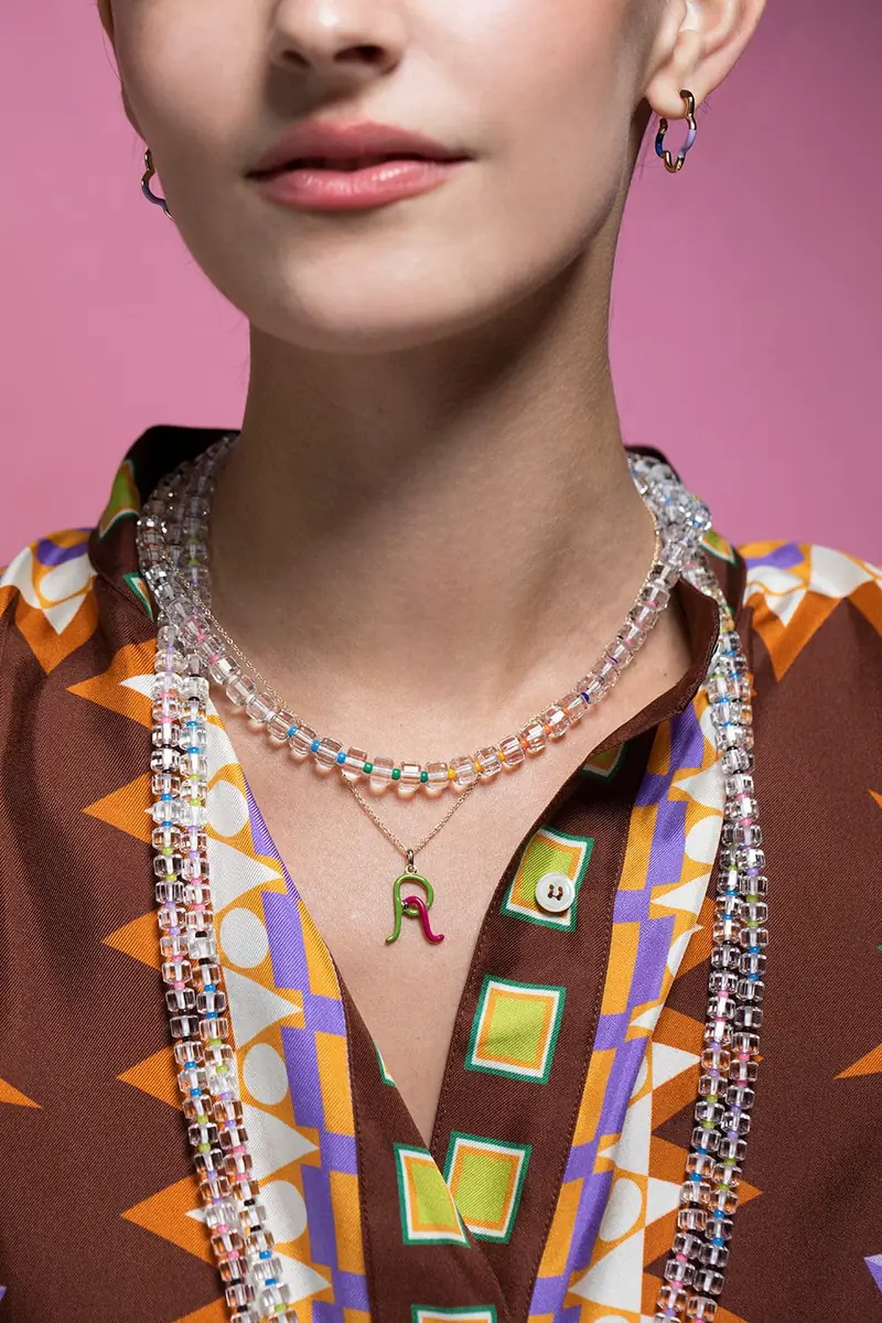 Bea Bongiasca A-Z Multicolor Enamel Necklace | Thumbnail 5