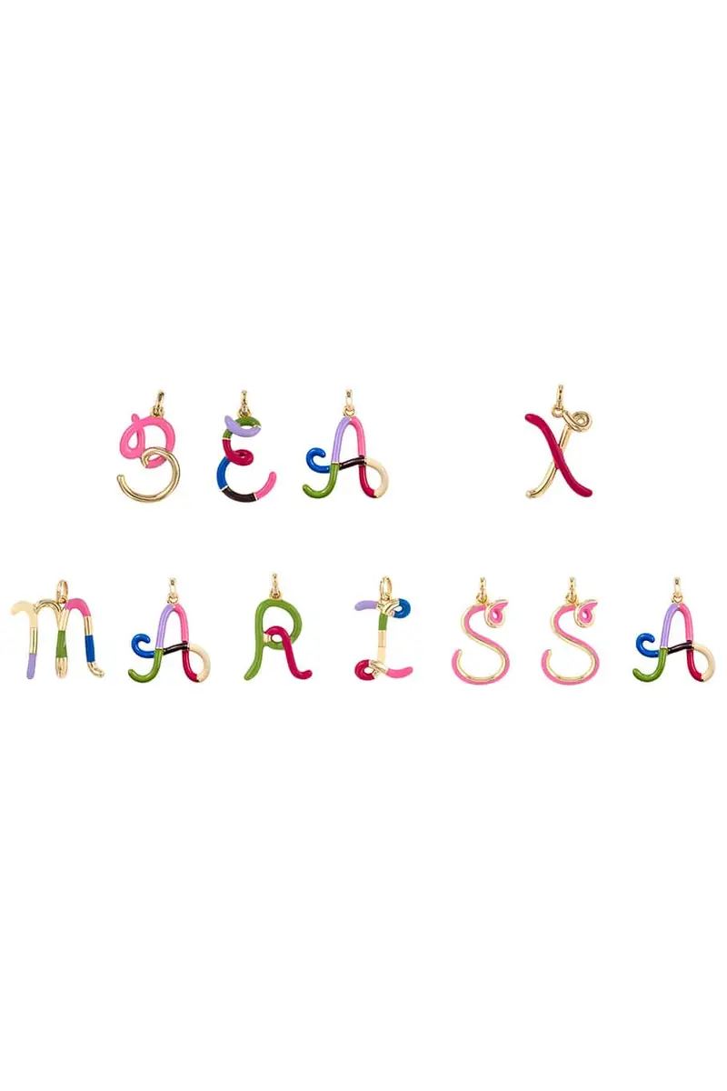 Bea Bongiasca A-Z Multicolor Enamel Necklace