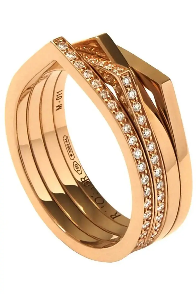 Repossi Antifer 2 Pave Diamond Row Ring | Image 1 Repossi Antifer 2 Pave Diamond Row Ring | Image 1