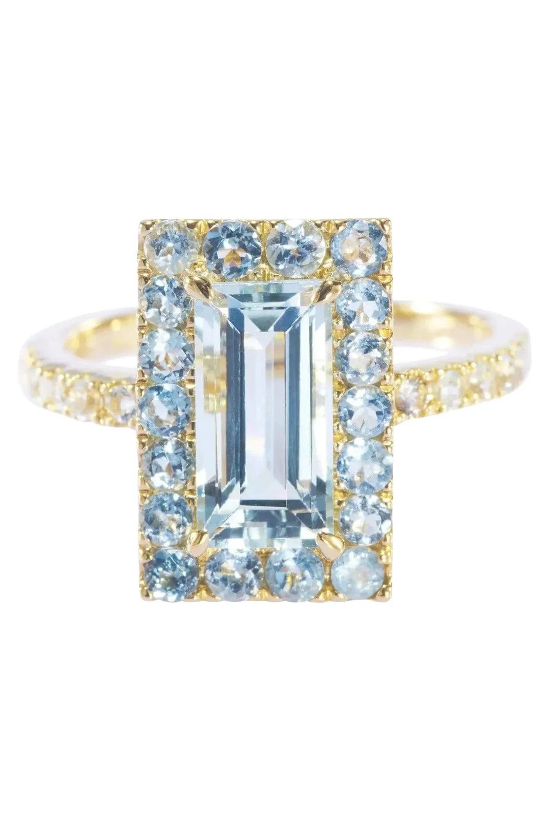 Aquamarine Tonal Deco Ring Aquamarine Tonal Deco Ring
