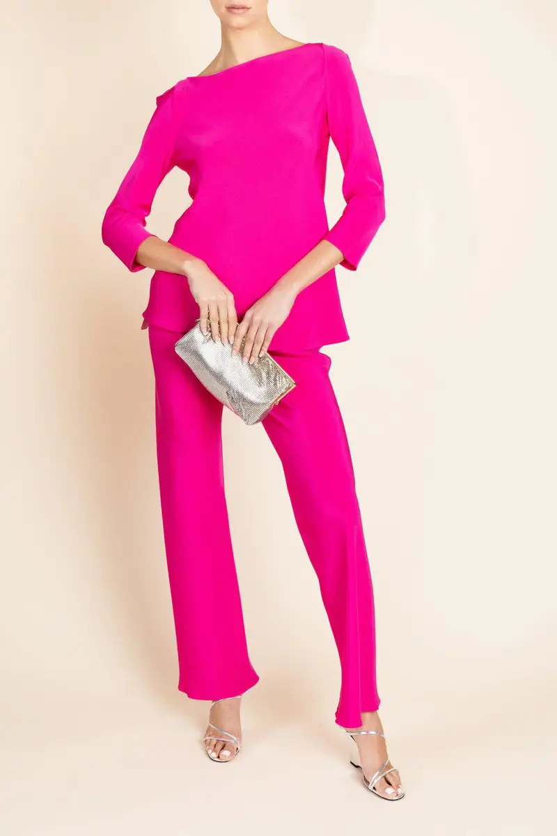 PETER COHEN Bias Wide Leg Pant - Lipstick | Thumbnail 2 PETER COHEN Bias Wide Leg Pant - Lipstick | Thumbnail 2