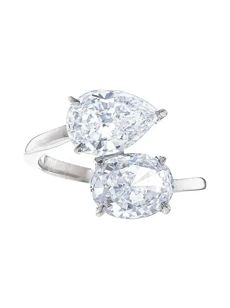 Bypass Pear Oval Ring