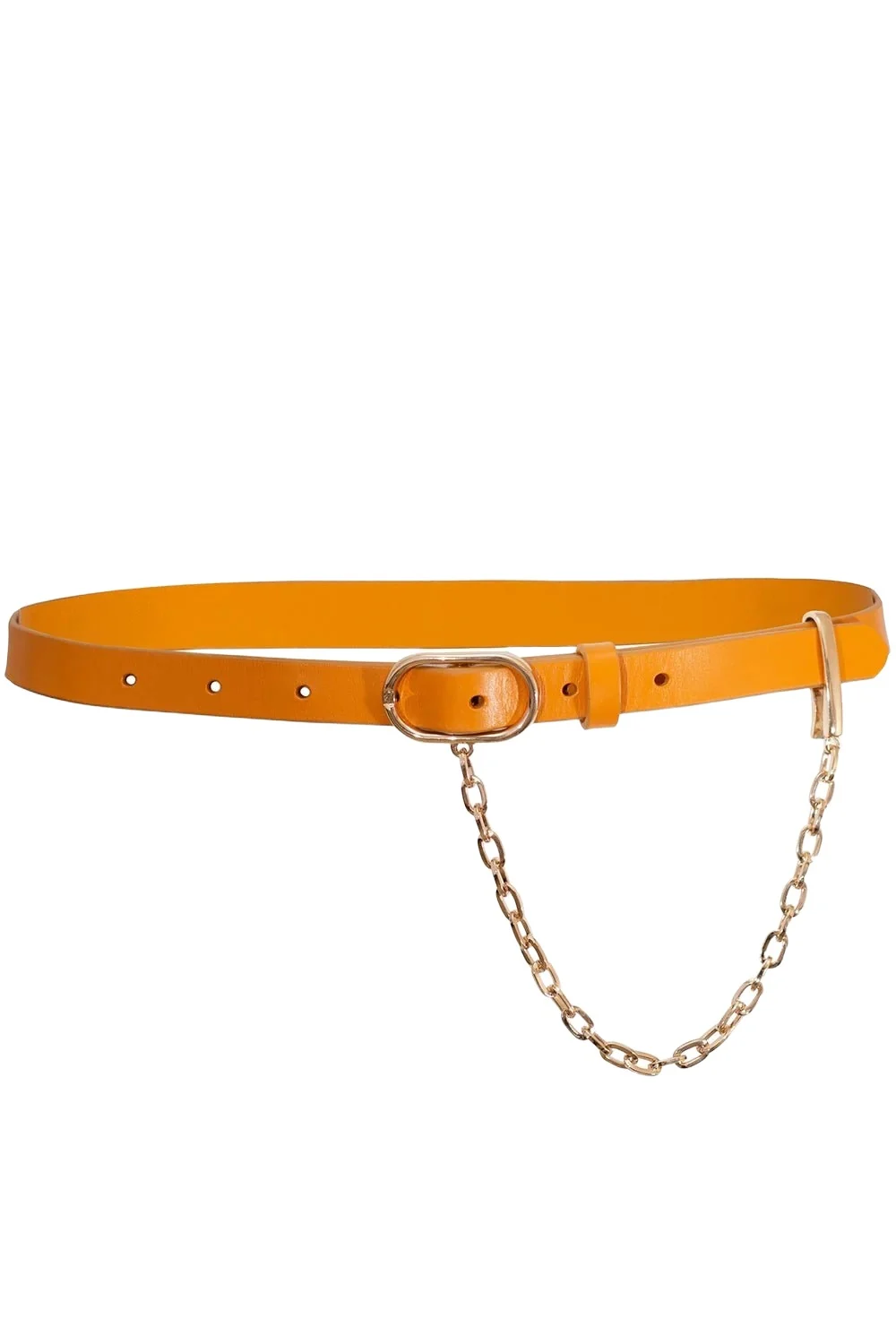 FRAME DENIM Caramel Le Petit Oval Chain Belt