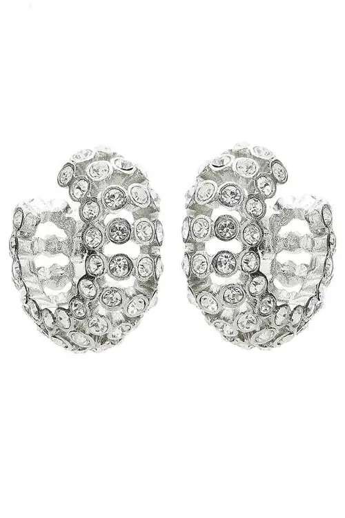 Oscar de la Renta Caterpillar Hoop Earrings