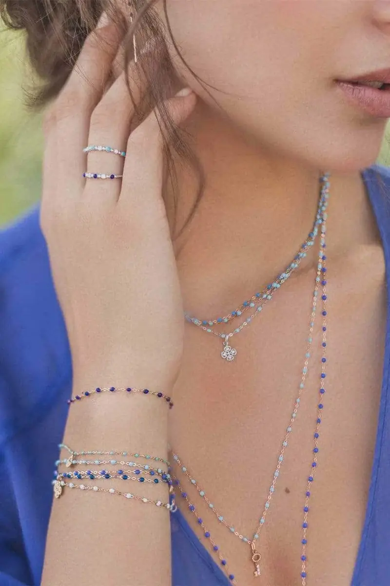Gigi Clozeau Classic Gigi Sautoir Necklace - 23.6in - Sky | Thumbnail 2 Gigi Clozeau Classic Gigi Sautoir Necklace - 23.6in - Sky | Thumbnail 2