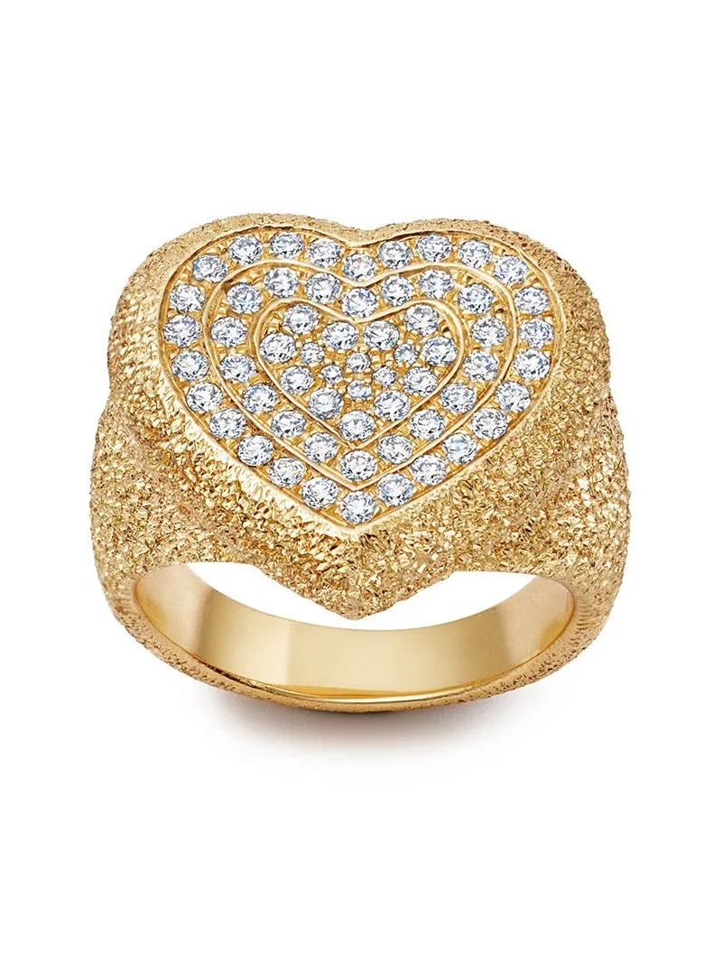 Diamond Pavé Cuore Ring