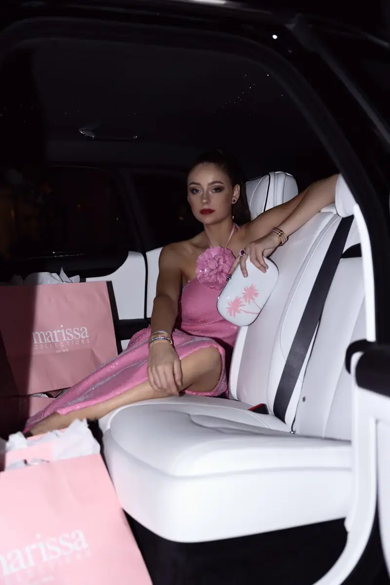 JEFFREY LEVINSON Elina Plus Clutch - Pink Palm | Thumbnail 5 JEFFREY LEVINSON Elina Plus Clutch - Pink Palm | Thumbnail 5