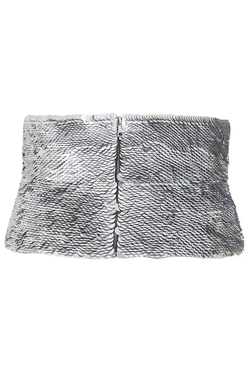 Oscar de la Renta Fish Scale Sequin Belt | Thumbnail 3 Oscar de la Renta Fish Scale Sequin Belt | Thumbnail 3