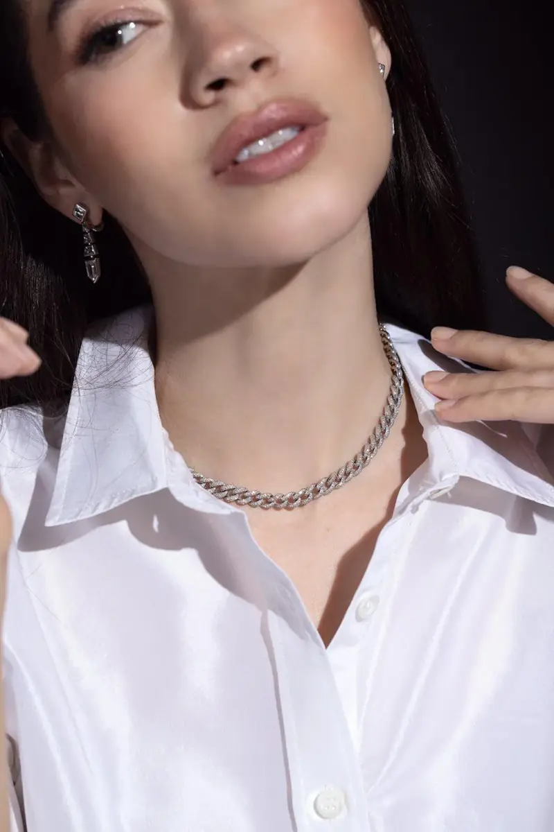SHAY JEWELRY Full Pave Link Necklace | Thumbnail 2