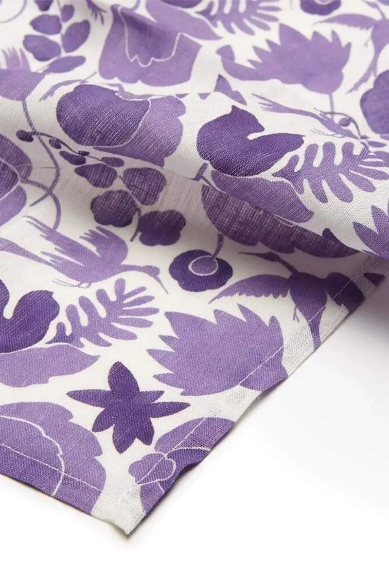 La DoubleJ Large Napkins Set Of 6 - Wildbird Viola | Thumbnail 4 La DoubleJ Large Napkins Set Of 6 - Wildbird Viola | Thumbnail 4