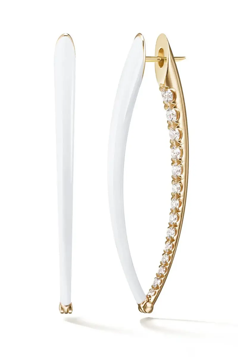 Large White Cristina Earrings Large White Cristina Earrings