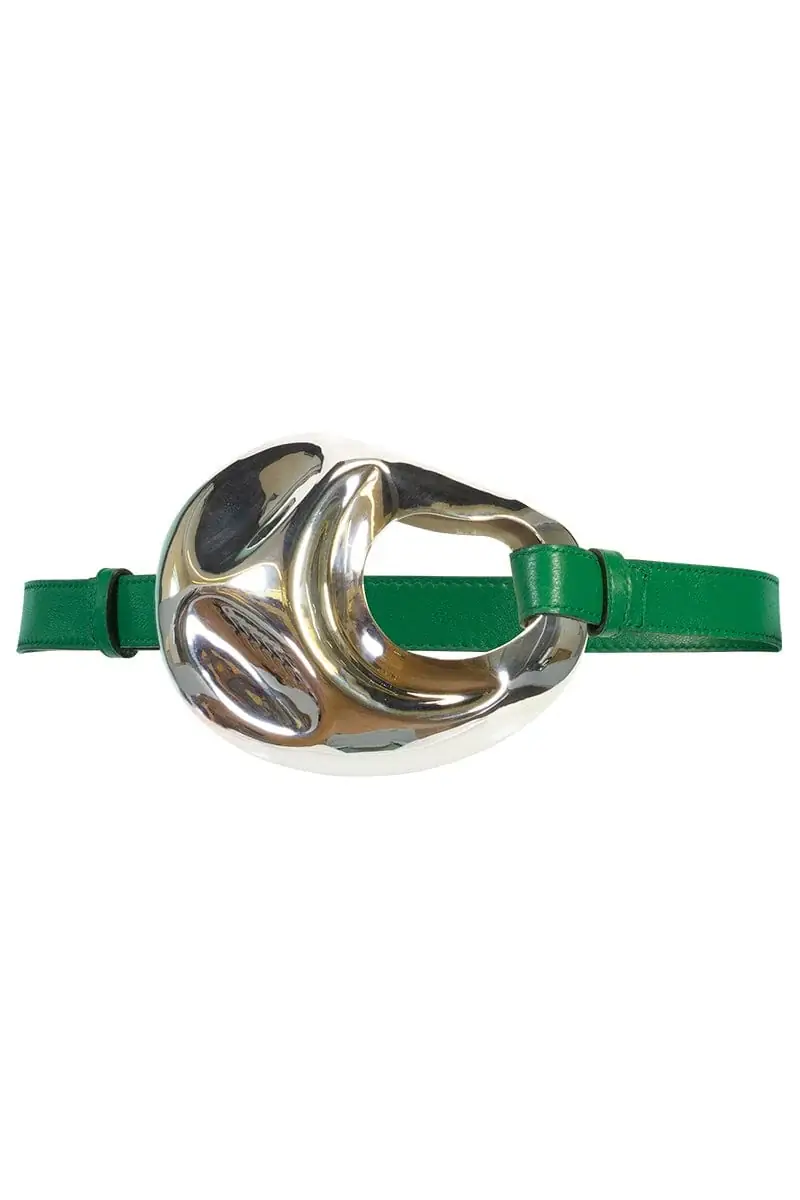 ALEJANDRA ALONSO ROJAS Leather Belt - Kelly