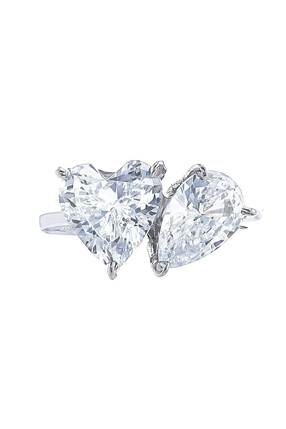 FANTASIA by DESERIO Moi Et Toi Heart Pear Ring