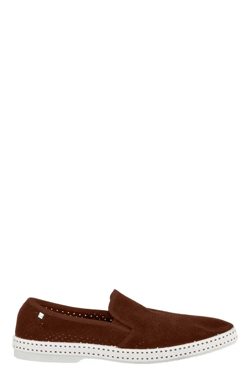 RIVIERAS Perforated Suede Sultan Loafer | Image 1 RIVIERAS Perforated Suede Sultan Loafer | Image 1