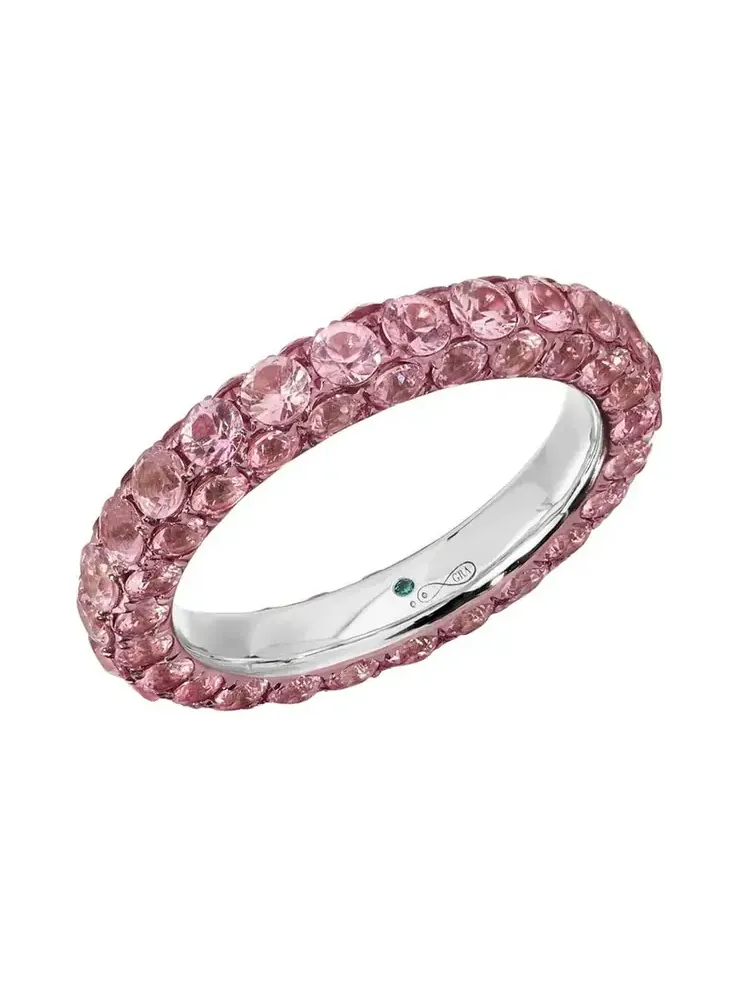 Pink Sapphire 3 Sided Ring