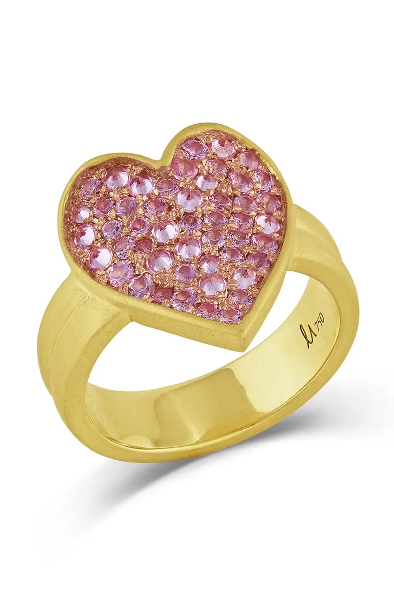 LEIGH MAXWELL Pink Sapphire Heart Ring | Thumbnail 3 LEIGH MAXWELL Pink Sapphire Heart Ring | Thumbnail 3