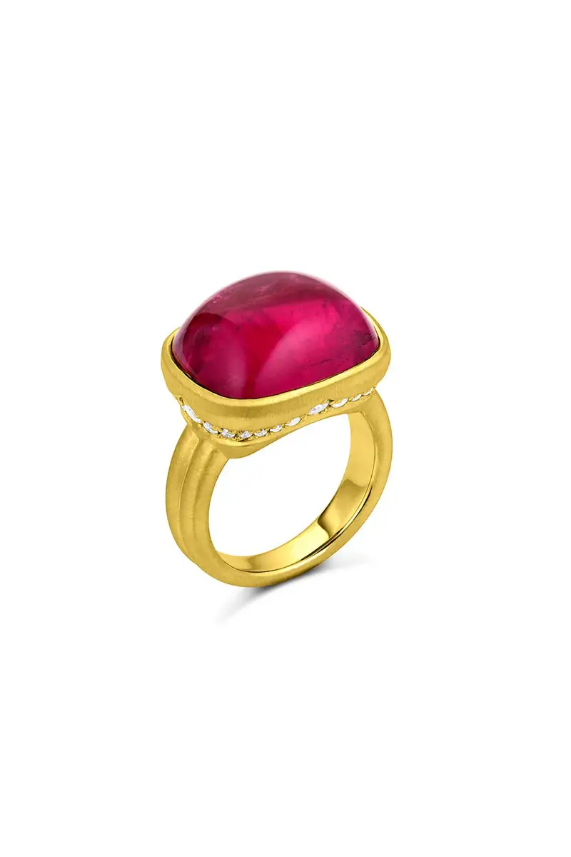 LEIGH MAXWELL Pink Tourmaline Scallop Ring | Thumbnail 5