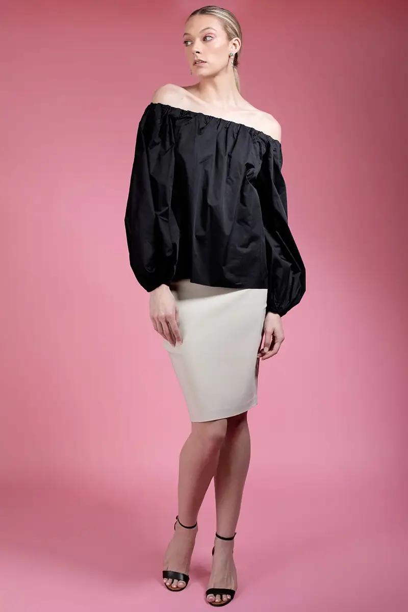AVENUE MONTAIGNE Pull On Skirt - Beige | Thumbnail 2