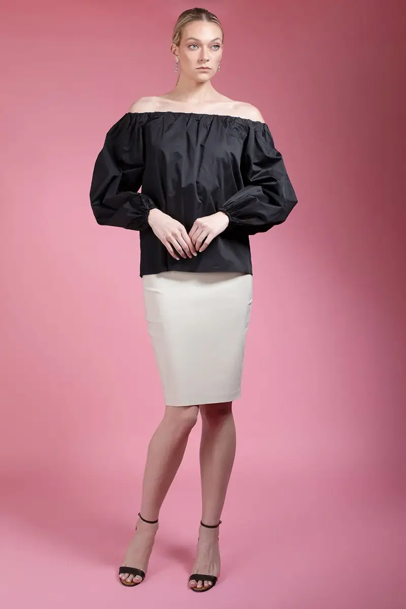 AVENUE MONTAIGNE Pull On Skirt - Beige | Thumbnail 3
