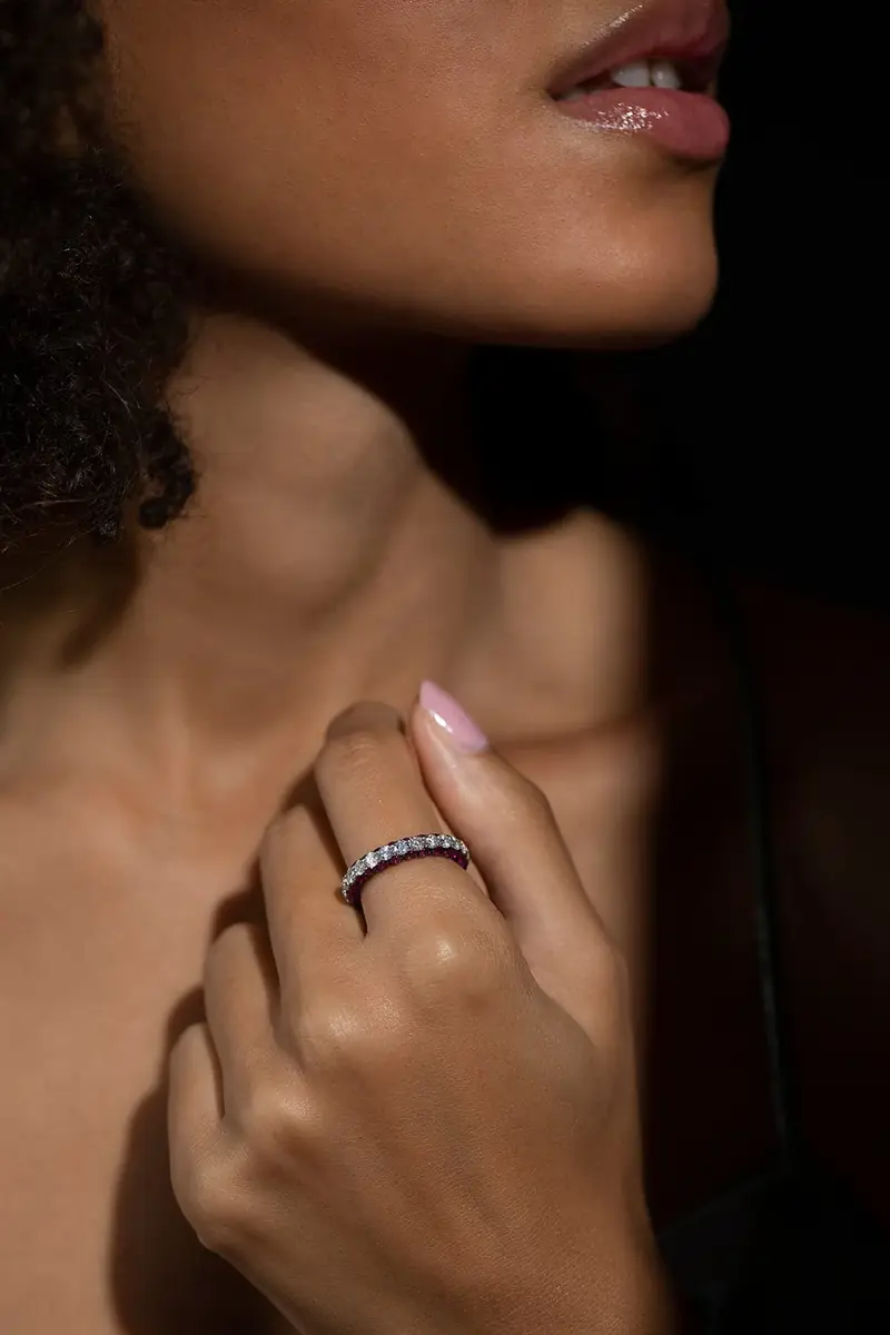 GRAZIELA Ruby & Diamond 3 Sided Ring | Thumbnail 3 GRAZIELA Ruby & Diamond 3 Sided Ring | Thumbnail 3