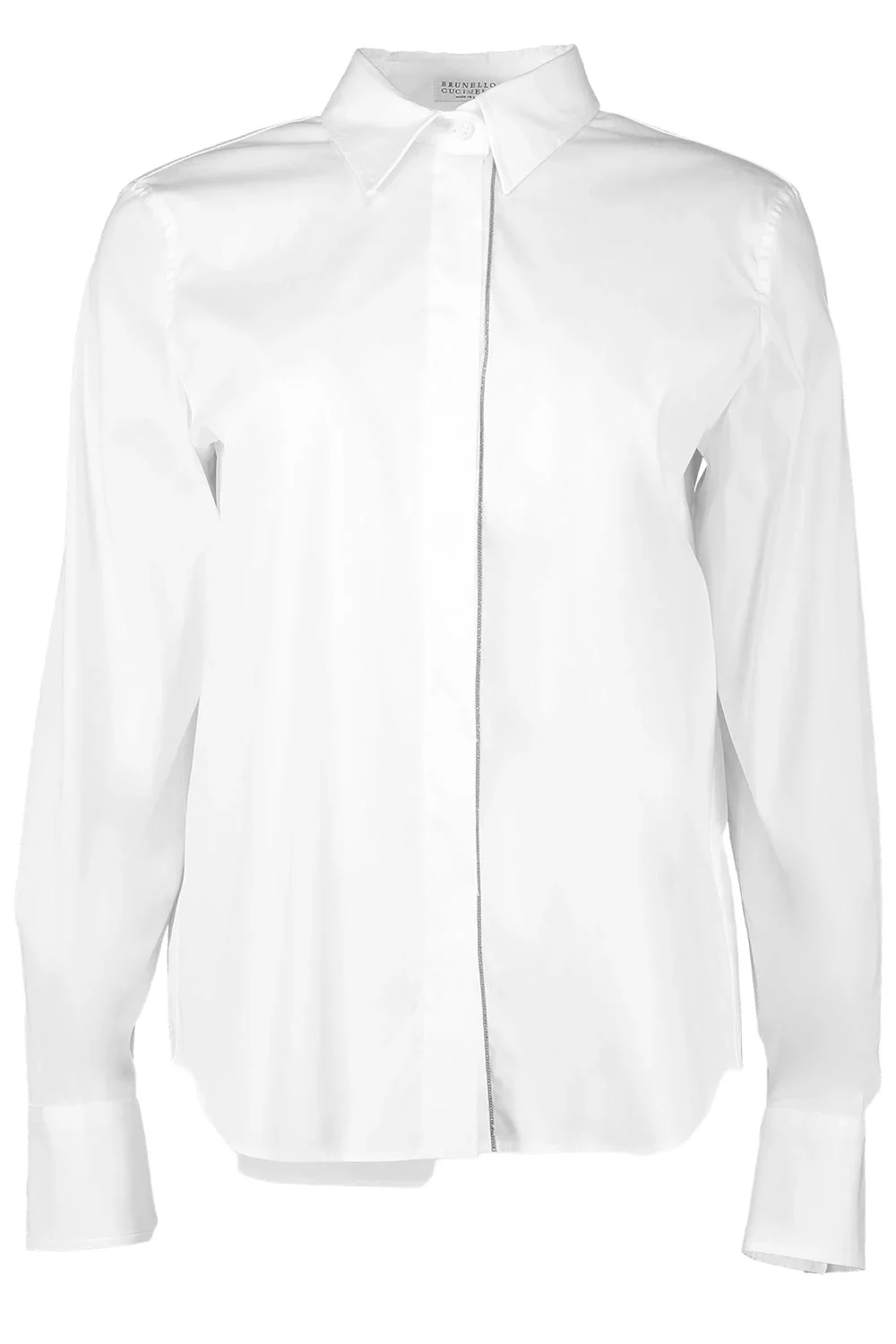 Shiny Trim Stretch Shirt
