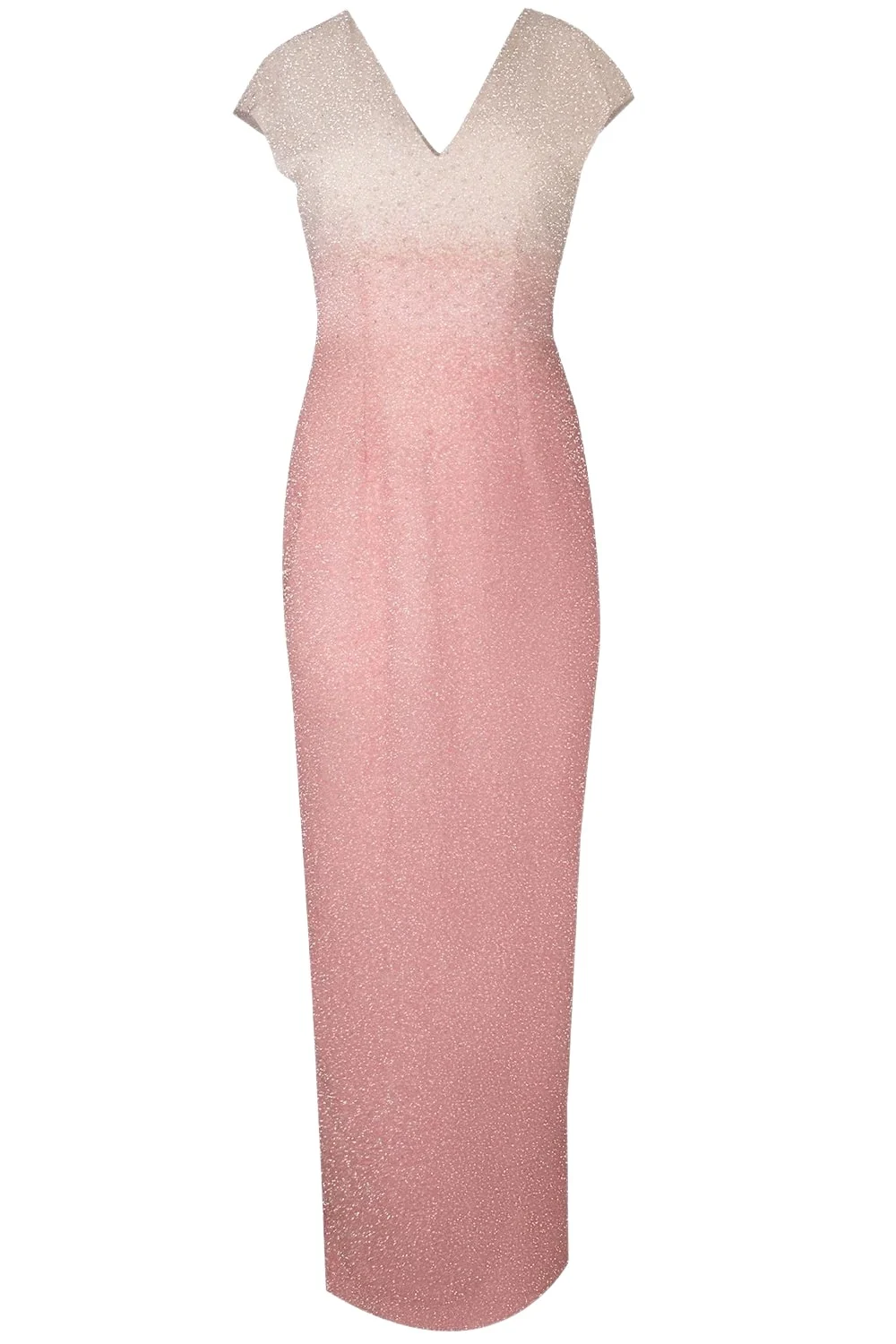 Signature Sequin V-Neck Gown - Blush