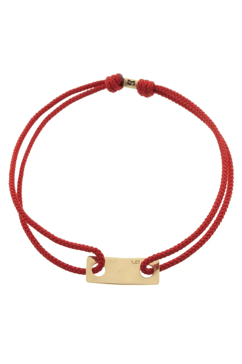 LUIS MORAIS Small ID Plate Link Cord Bracelet | Thumbnail 2 LUIS MORAIS Small ID Plate Link Cord Bracelet | Thumbnail 2