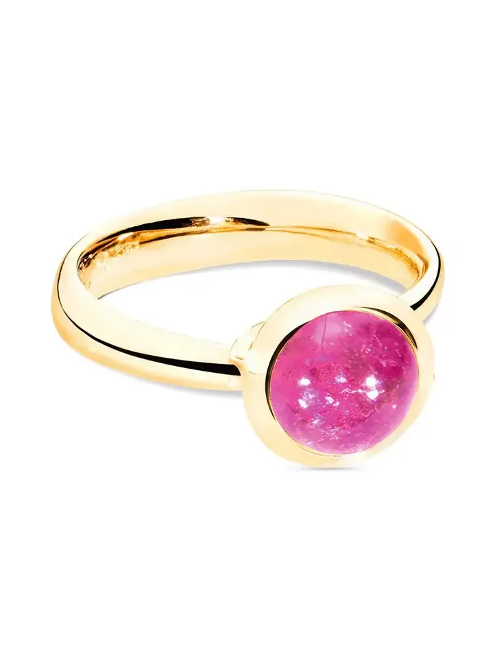 Small Rose Tourmaline Bouton Ring Small Rose Tourmaline Bouton Ring