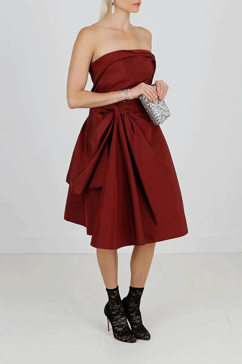 Oscar de la Renta Strapless Cocktail Dress | Thumbnail 2 Oscar de la Renta Strapless Cocktail Dress | Thumbnail 2