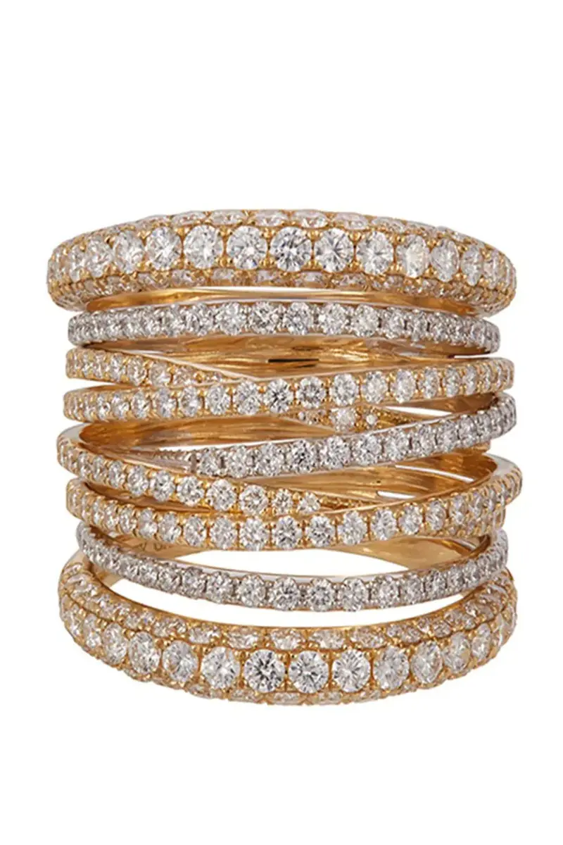 SIDNEY GARBER Tall Scribble Ring