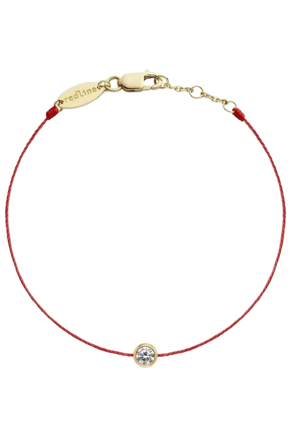 Yellow Gold Pure Diamond Red Cord Bracelet Yellow Gold Pure Diamond Red Cord Bracelet