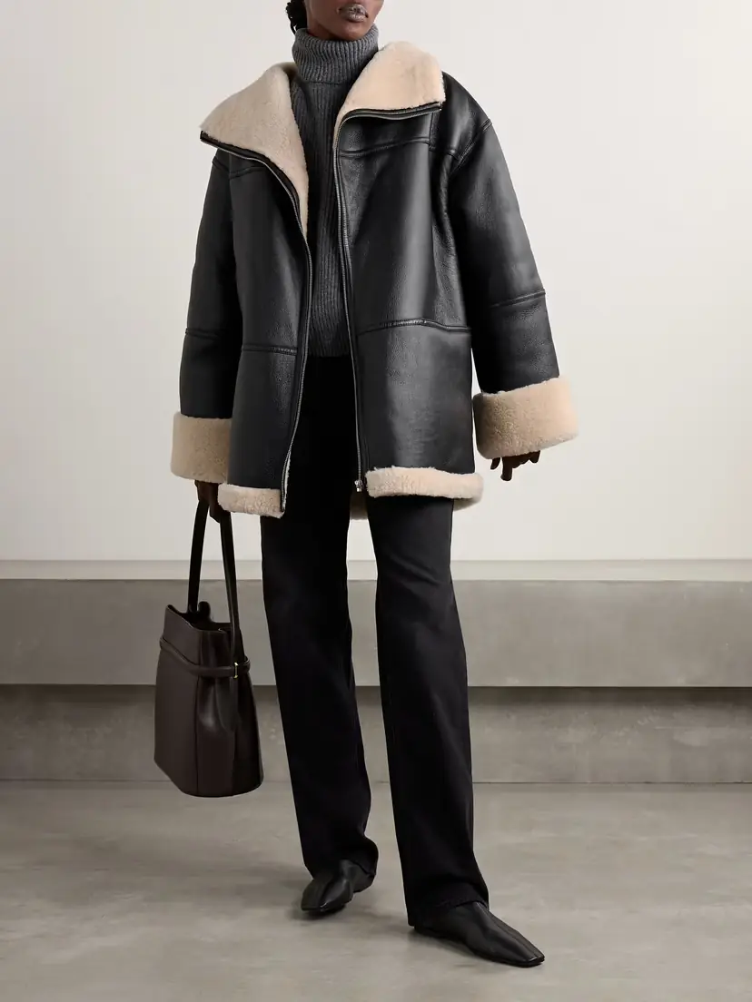 TOTEME Two-tone Shearling Jacket | Thumbnail 2
